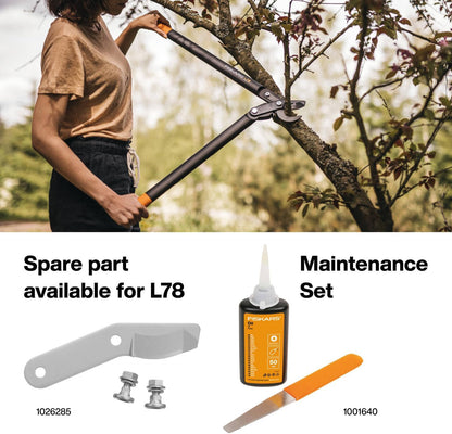 PowerGear Lopper Bypass, Hook Head (L) L78, Power Gear II system, Non-stick coating, Cutting Diameter : 5 cm, Hardened steel, Length: 70 cm, Black/Orange, 1000584