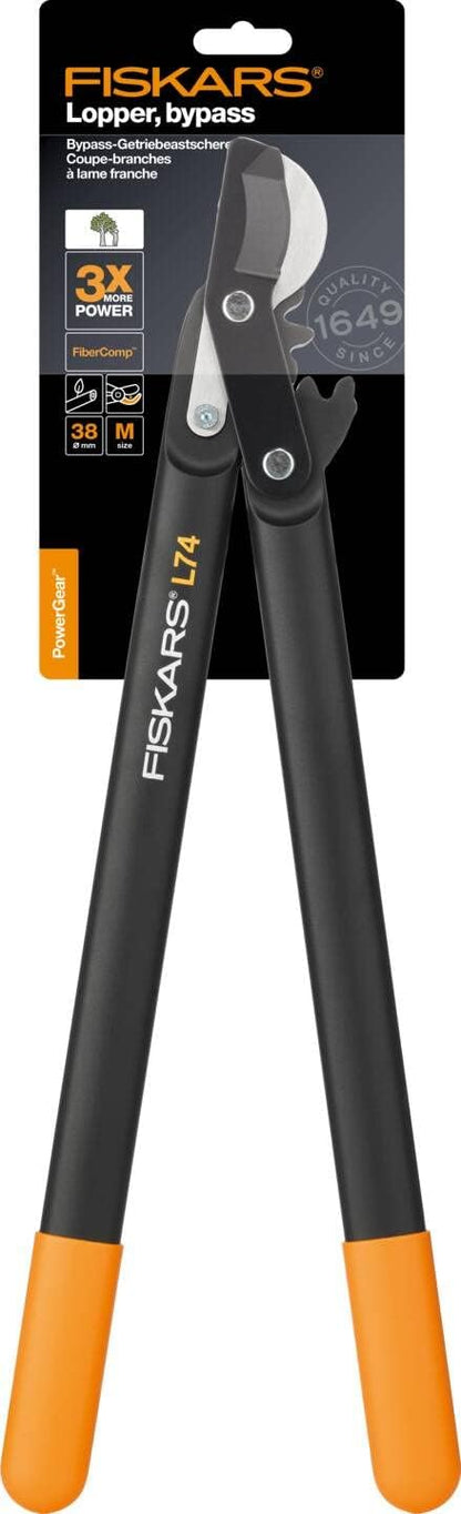PowerGear Lopper Bypass, Hook Head (L) L78, Power Gear II system, Non-stick coating, Cutting Diameter : 5 cm, Hardened steel, Length: 70 cm, Black/Orange, 1000584