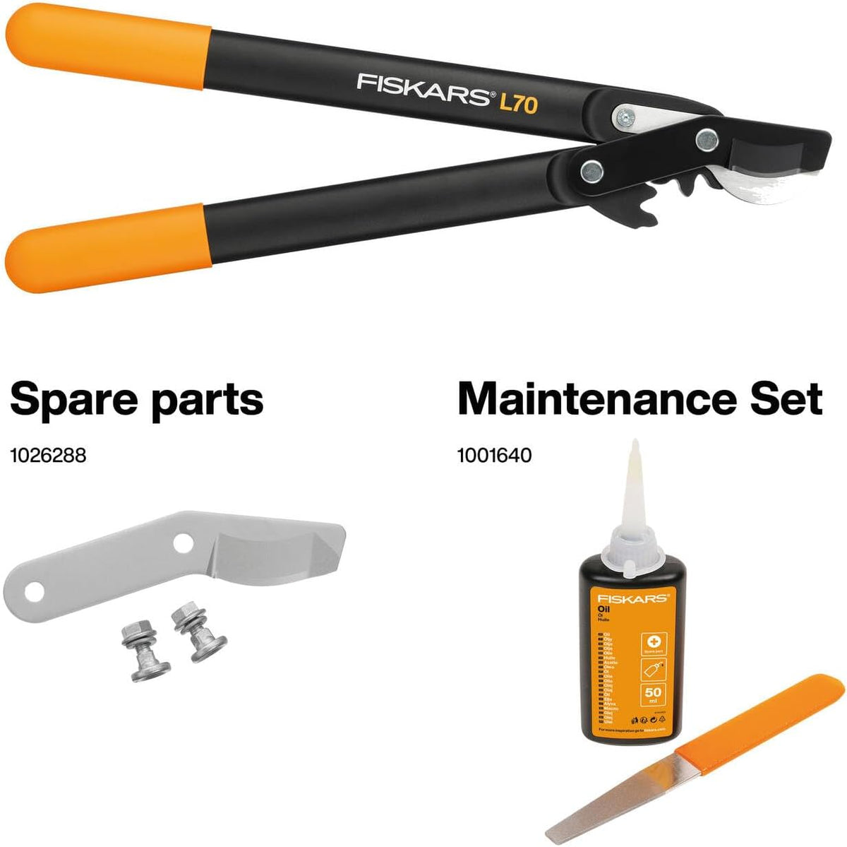 PowerGear Lopper Bypass, Hook Head (L) L78, Power Gear II system, Non-stick coating, Cutting Diameter : 5 cm, Hardened steel, Length: 70 cm, Black/Orange, 1000584