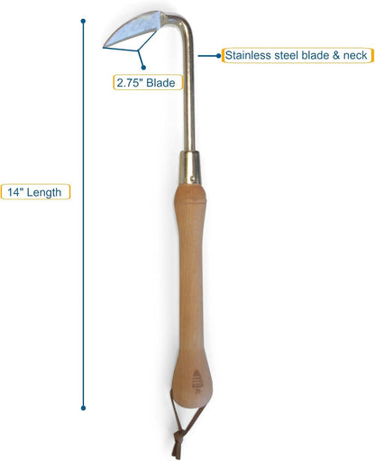 Cape Cod Weeder Hand Garden Weeding Tool - Stainless Steel