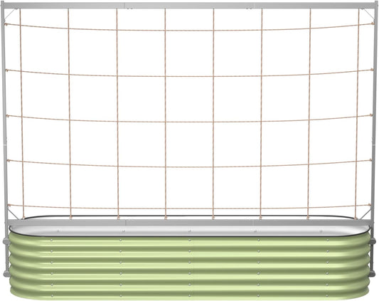 8.0ft Long Tomato Metal Frame Trellis, Garden Trellis for Climbing Plants Like Cucumber Beans Tomatoes & Vines, (Garden Beds Not Included)