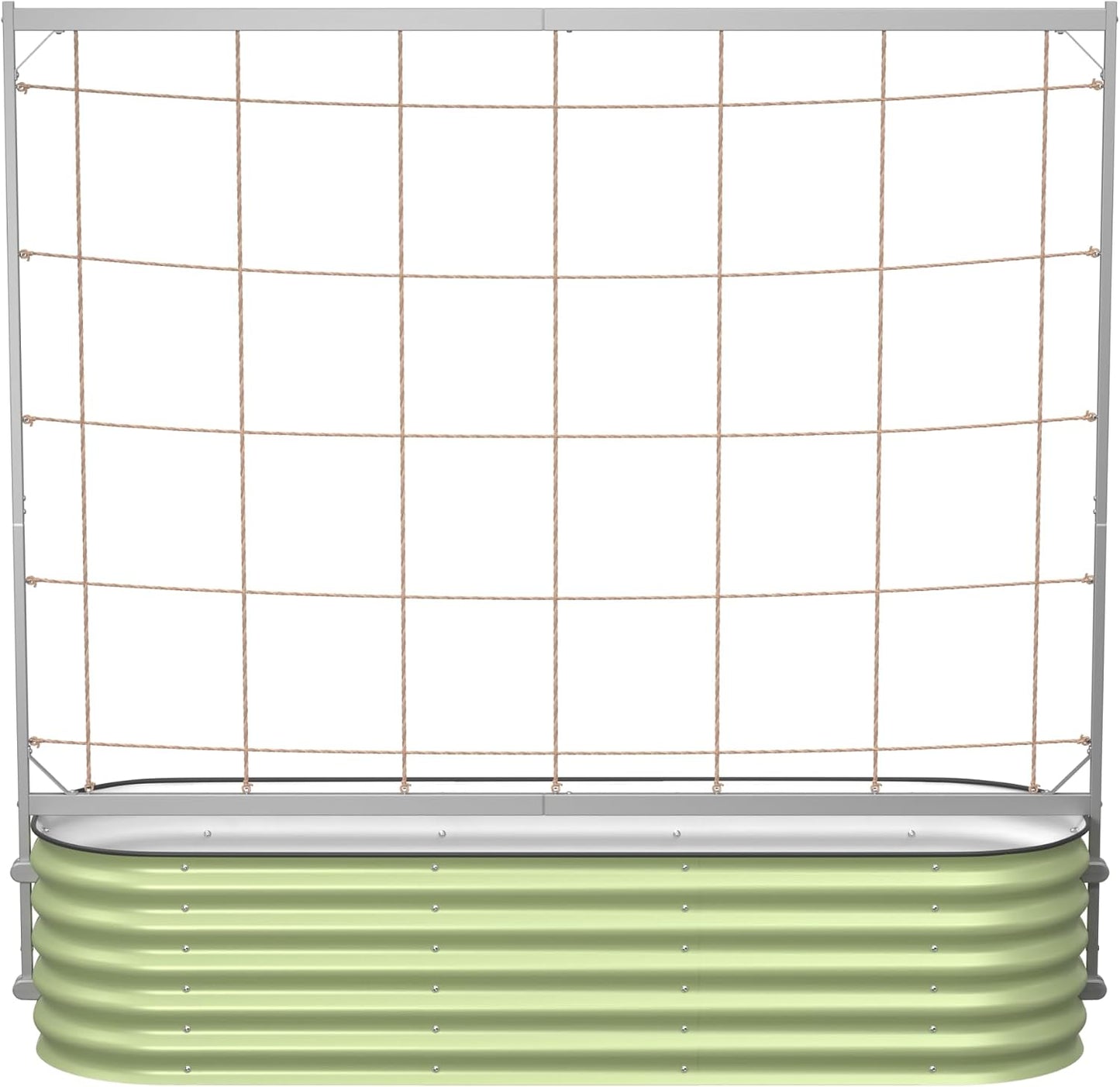 8.0ft Long Tomato Metal Frame Trellis, Garden Trellis for Climbing Plants Like Cucumber Beans Tomatoes & Vines, (Garden Beds Not Included)