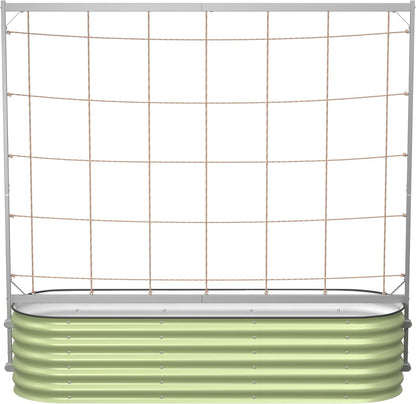8.0ft Long Tomato Metal Frame Trellis, Garden Trellis for Climbing Plants Like Cucumber Beans Tomatoes & Vines, (Garden Beds Not Included)