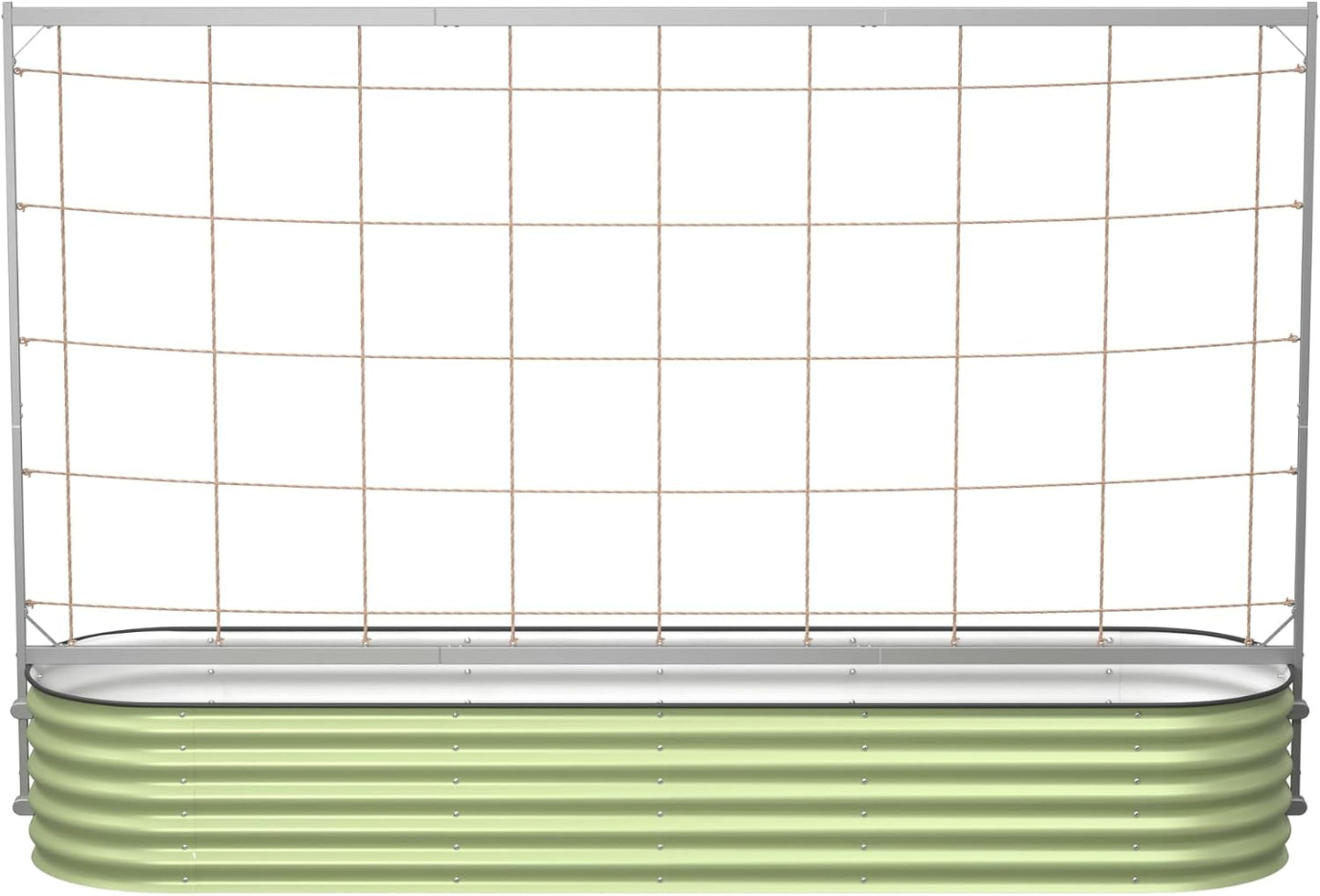 8.0ft Long Tomato Metal Frame Trellis, Garden Trellis for Climbing Plants Like Cucumber Beans Tomatoes & Vines, (Garden Beds Not Included)