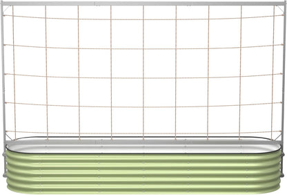 8.0ft Long Tomato Metal Frame Trellis, Garden Trellis for Climbing Plants Like Cucumber Beans Tomatoes & Vines, (Garden Beds Not Included)