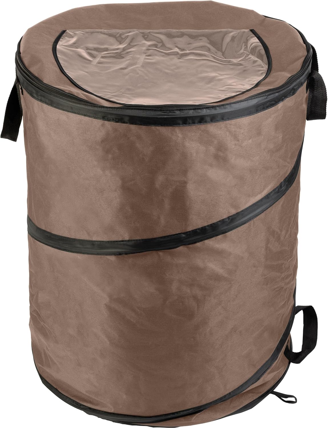 Pop Up Outdoor Garbage Can, Black, 29.5 Gallon