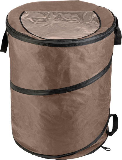 Pop Up Outdoor Garbage Can, Black, 29.5 Gallon