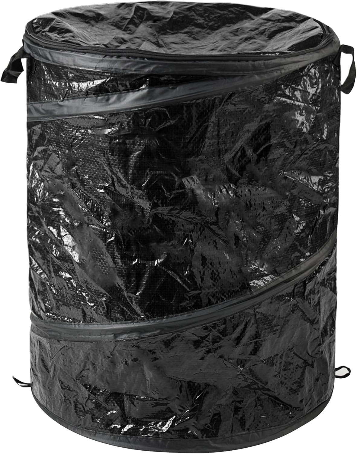 Pop Up Outdoor Garbage Can, Black, 29.5 Gallon