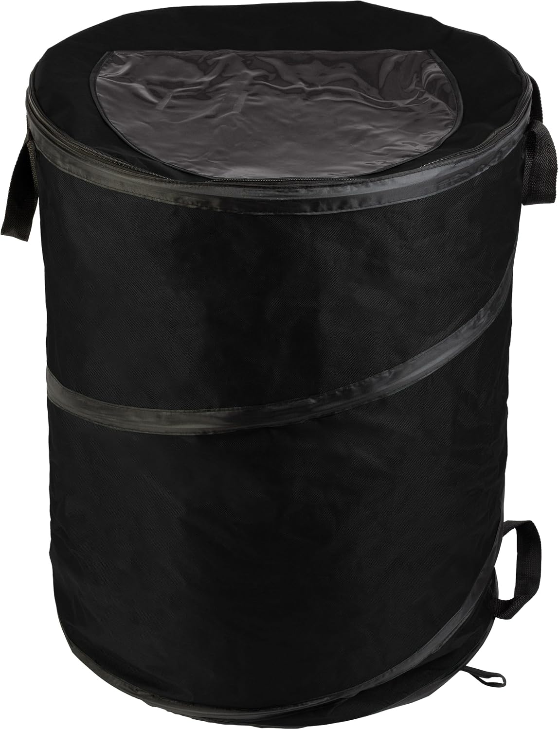 Pop Up Outdoor Garbage Can, Black, 29.5 Gallon