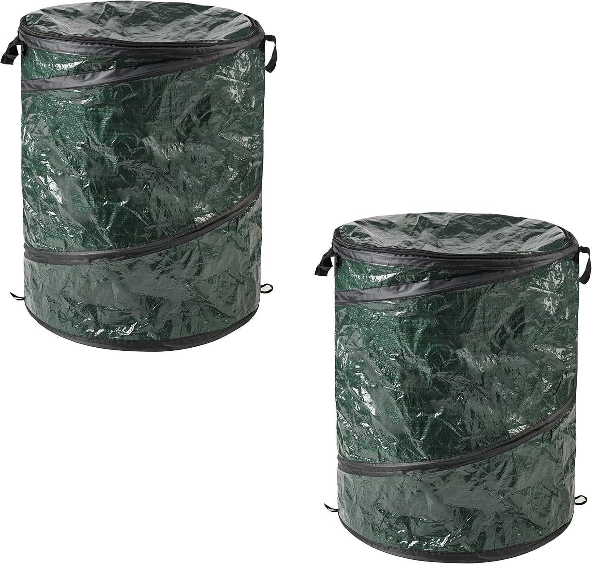 Pop Up Outdoor Garbage Can, Black, 29.5 Gallon