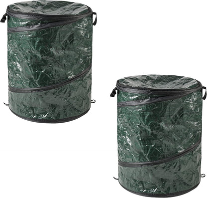 Pop Up Outdoor Garbage Can, Black, 29.5 Gallon