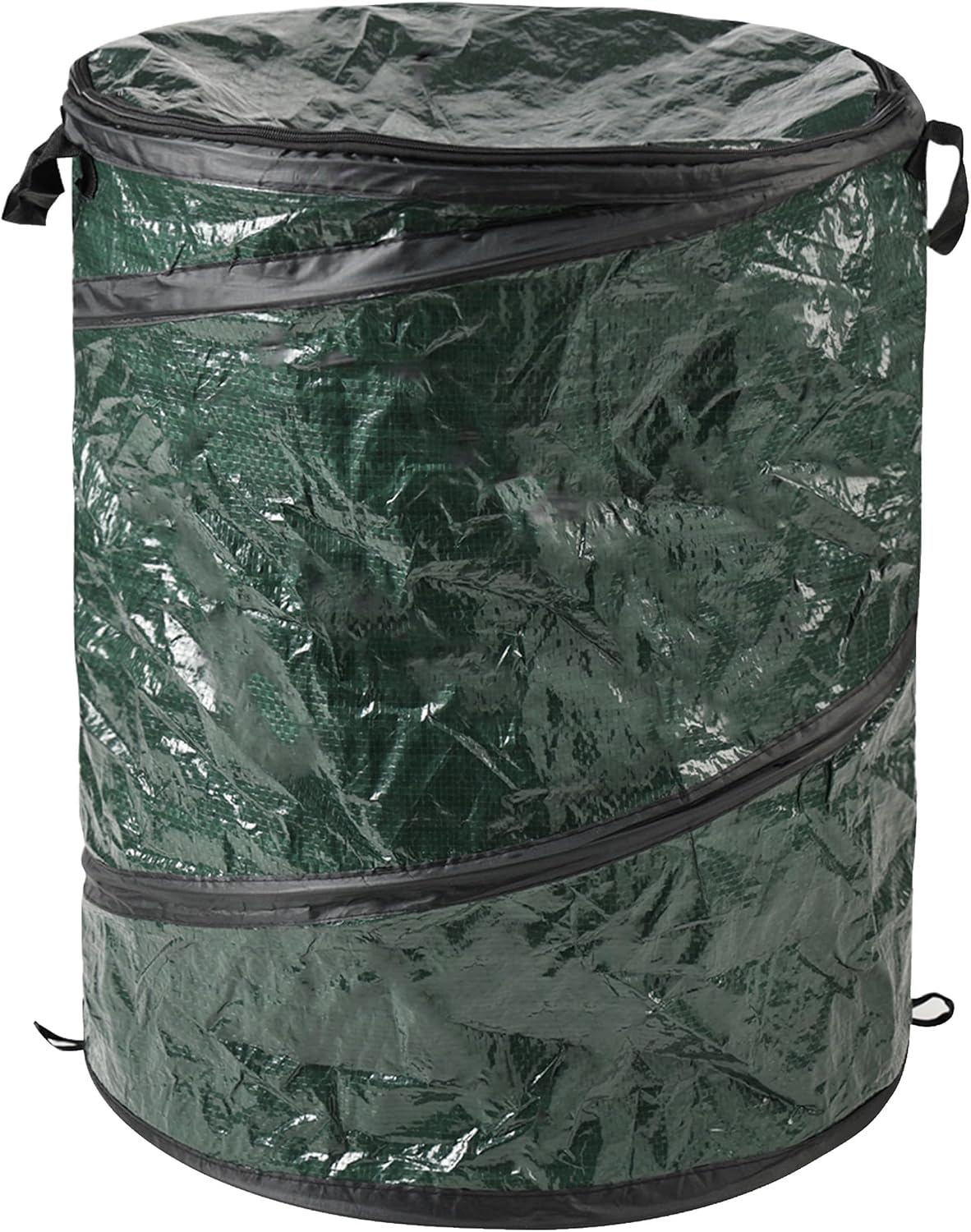 Pop Up Outdoor Garbage Can, Black, 29.5 Gallon