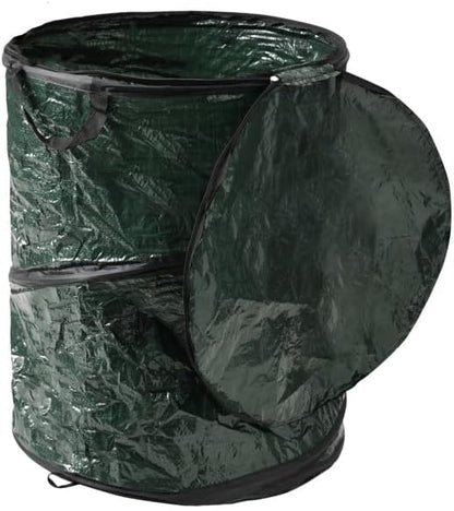 Pop Up Outdoor Garbage Can, Black, 29.5 Gallon