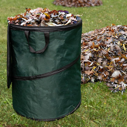Pop Up Outdoor Garbage Can, Black, 29.5 Gallon