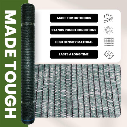 10 X 12 FT 60-70% Heavy Duty Mesh Tarp Shade Cloth - Colors B