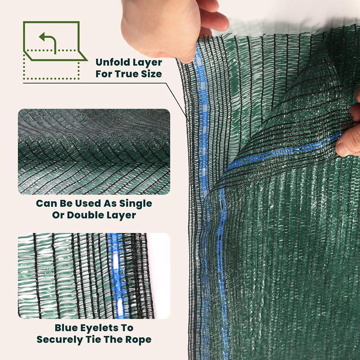 10 X 12 FT 60-70% Heavy Duty Mesh Tarp Shade Cloth - Colors B