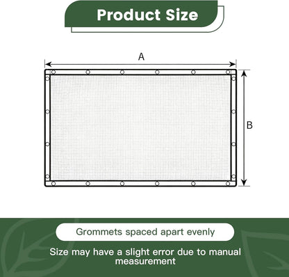 10 X 12 FT 60-70% Heavy Duty Mesh Tarp Shade Cloth - Colors B