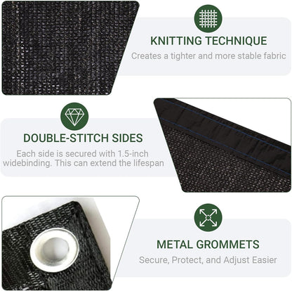 10 X 12 FT 60-70% Heavy Duty Mesh Tarp Shade Cloth - Colors B