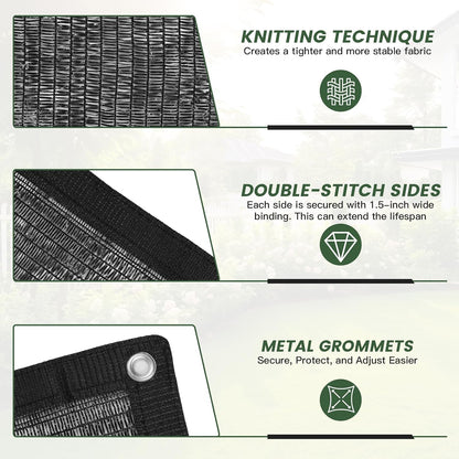 10 X 12 FT 60-70% Heavy Duty Mesh Tarp Shade Cloth - Colors B