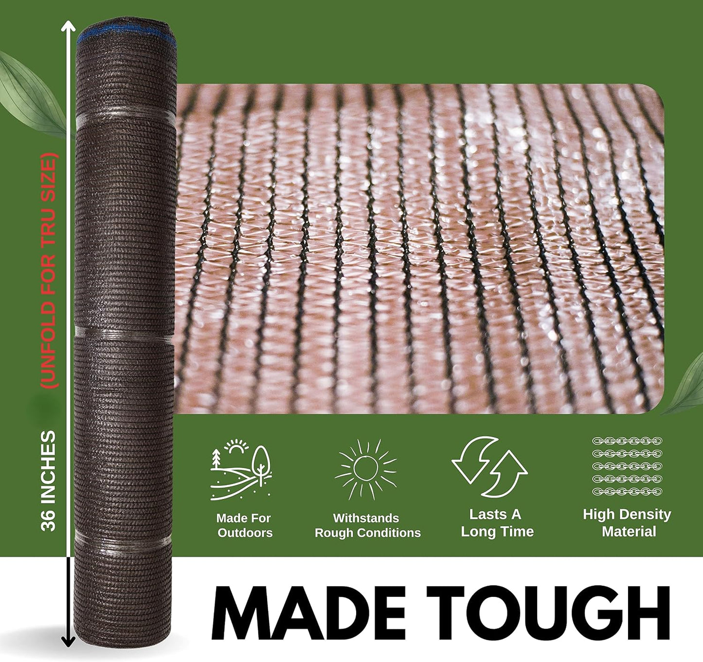 10 X 12 FT 60-70% Heavy Duty Mesh Tarp Shade Cloth - Colors B