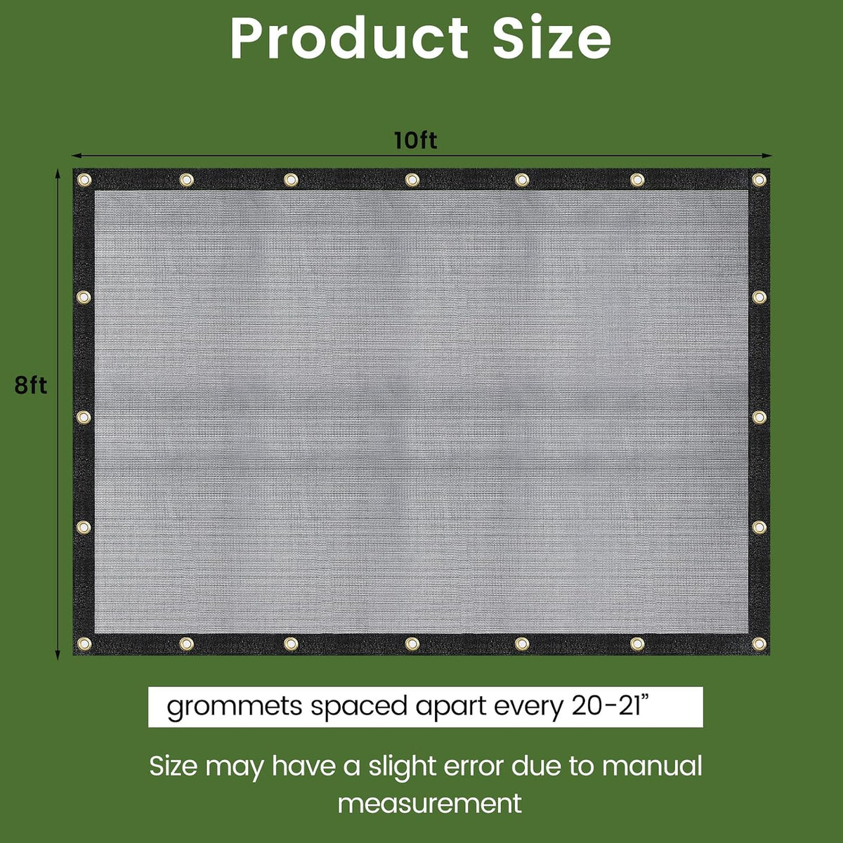 10 X 12 FT 60-70% Heavy Duty Mesh Tarp Shade Cloth - Colors B