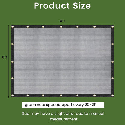 10 X 12 FT 60-70% Heavy Duty Mesh Tarp Shade Cloth - Colors B