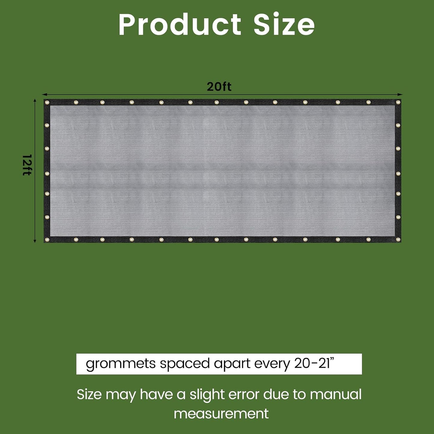 10 X 12 FT 60-70% Heavy Duty Mesh Tarp Shade Cloth - Colors B