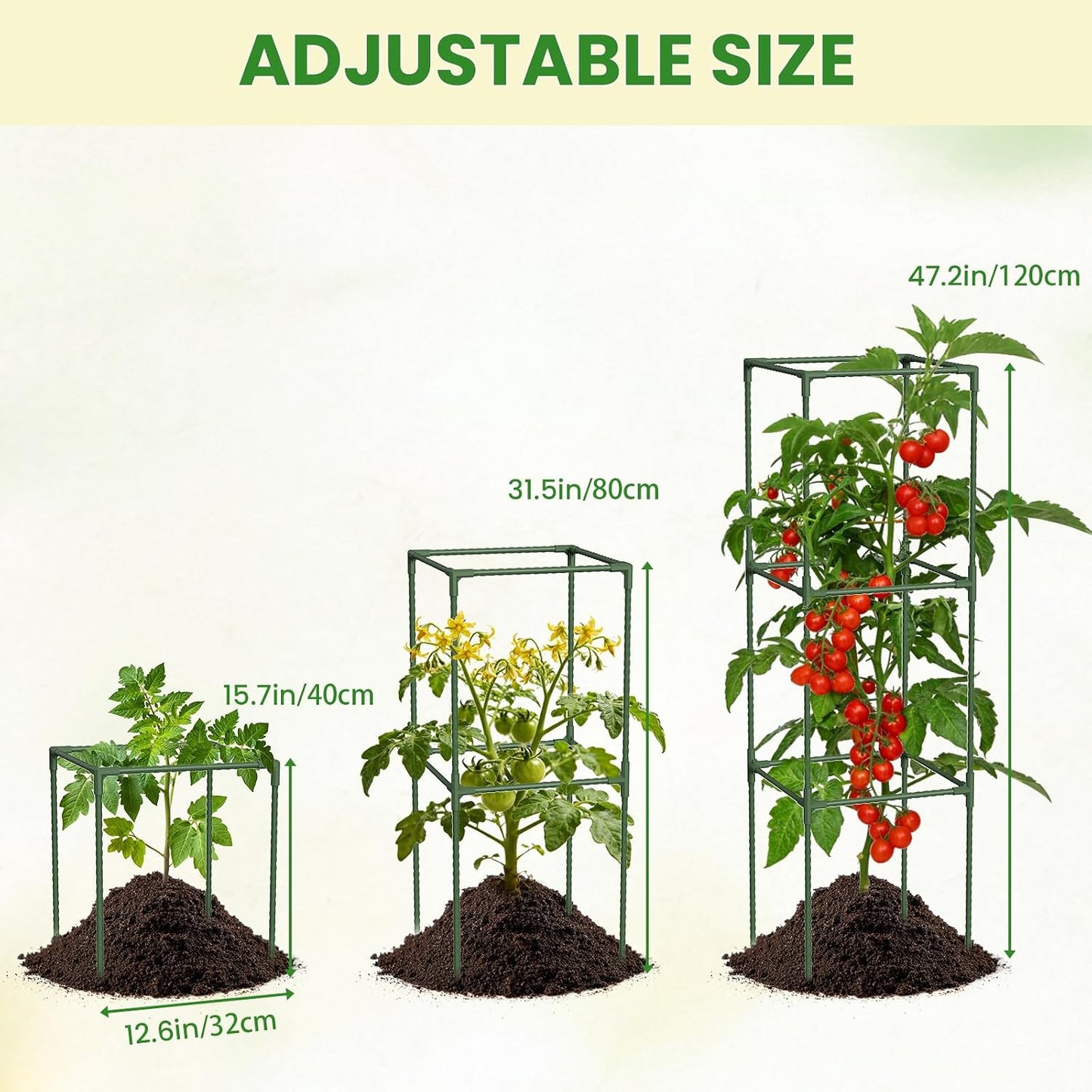 Garden Obelisk Trellis for Climbing Plants - 76" Tall Weather-Resistant Rustproof Metal Plant Flower Support for Roses, Clematis, Tomatoes & Vines, Indoor/Outdoor Use, 12”D (2 Pack)