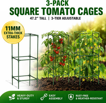 Garden Obelisk Trellis for Climbing Plants - 76" Tall Weather-Resistant Rustproof Metal Plant Flower Support for Roses, Clematis, Tomatoes & Vines, Indoor/Outdoor Use, 12”D (2 Pack)