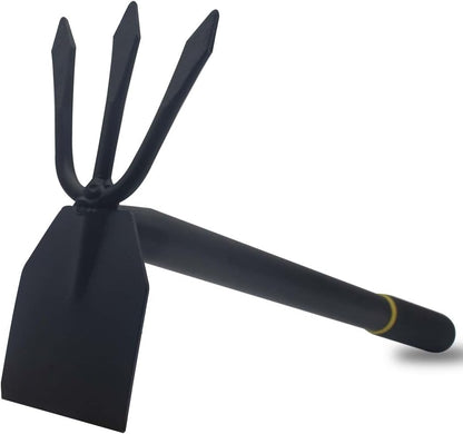 Garden Hoe and Cultivator, Long Heavy Duty Hand Hoe with Tiller, 2 Section Handle, Carbon Steel Blade, Cultivator Hoe Garden Tools for Loosening Soil, Digging