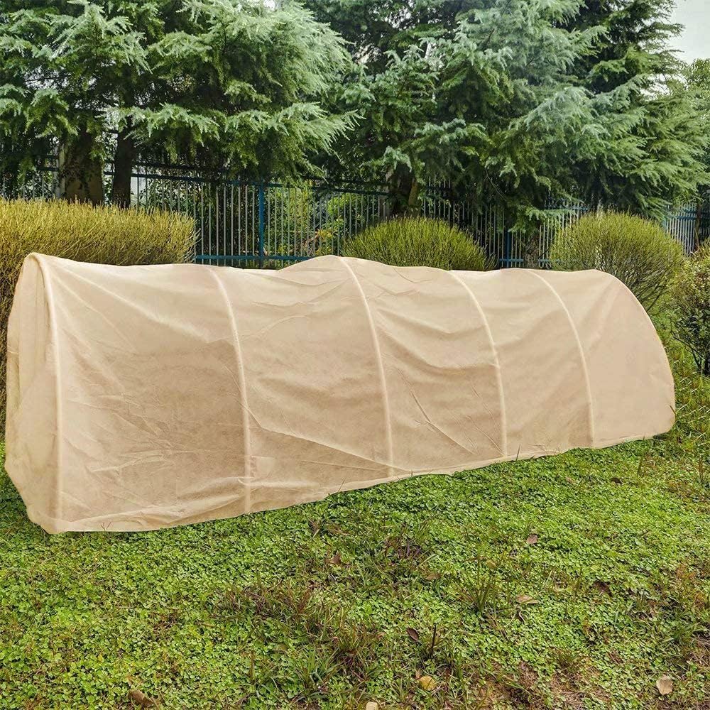 Plant Covers Freeze Protection Floating Row Covers 5'x25' 0.9oz Plant Covers Freeze Sun Protection,Frost Cloth for Vegetables,Jute Color