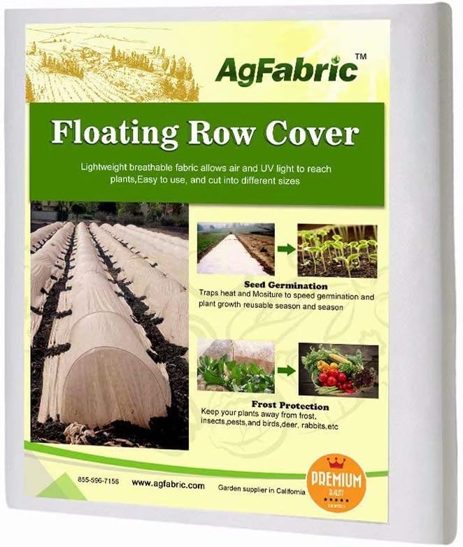 Plant Covers Freeze Protection Floating Row Covers 5'x25' 0.9oz Plant Covers Freeze Sun Protection,Frost Cloth for Vegetables,Jute Color