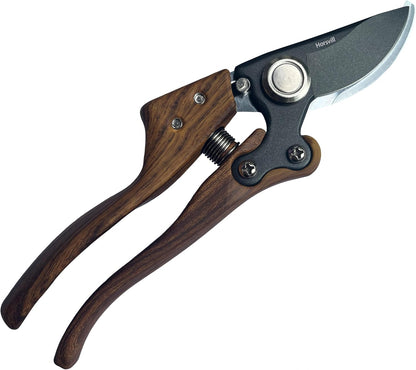 Branch Trimmer, Japanese Bonsai Trimming Scissors, Garden Clippers Handheld, Ergonomic Gardening Tools, Floral Shears Gardening Set, Garden Pruners Farming Tools (Wood Silver)
