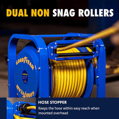 Retractable Air Hose Reel, 3/8" x 100 Feet, 300 PSI