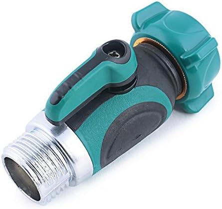 Garden Hose Shut Off Valve, Straight Garden Hose Splitter, Heavy Duty Zinc Alloy, Faucet/Hose Connector 3/4-Inch