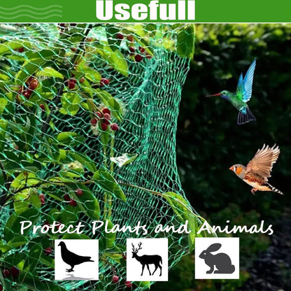 Bird Netting for Garden Protection Bird Fence Plant Netting Garden Garden Netting Mesh for Chicken Coop Deer Squirrels Poultry Protect Fruit Trees Vegetable 13x16.5ft
