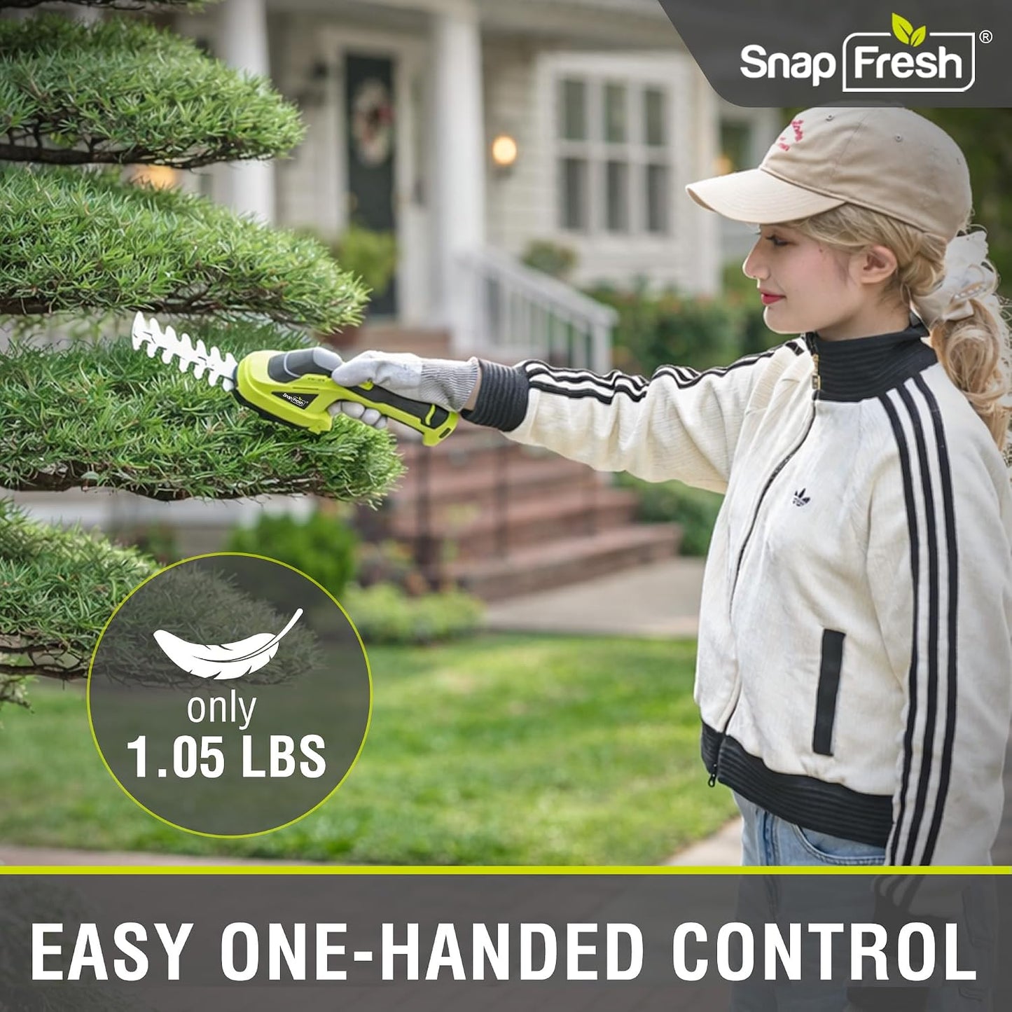 Cordless Grass Shear Bush Trimmer, 2 in 1 Handheld Hedge Trimmer, 7.2V Electric Grass Trimmers, Lightweight Shrubbery Trimmers Battery & Charger Included, Shrub Trimmer for Garden(Green)