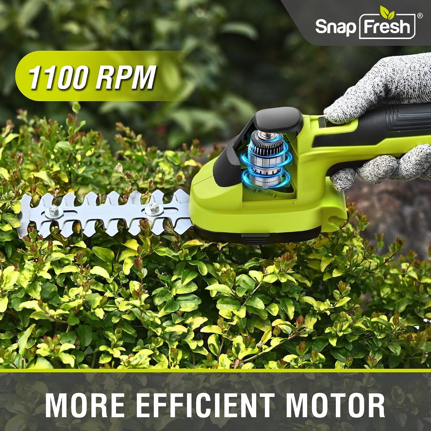 Cordless Grass Shear Bush Trimmer, 2 in 1 Handheld Hedge Trimmer, 7.2V Electric Grass Trimmers, Lightweight Shrubbery Trimmers Battery & Charger Included, Shrub Trimmer for Garden(Green)