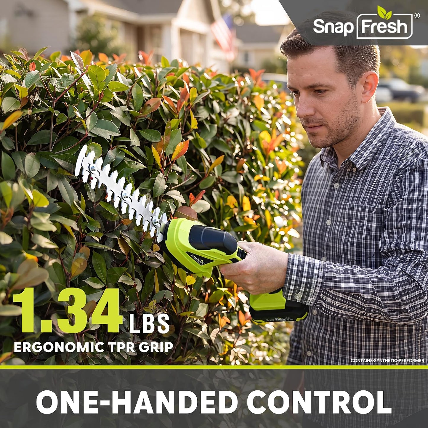 Cordless Grass Shear Bush Trimmer, 2 in 1 Handheld Hedge Trimmer, 7.2V Electric Grass Trimmers, Lightweight Shrubbery Trimmers Battery & Charger Included, Shrub Trimmer for Garden(Green)
