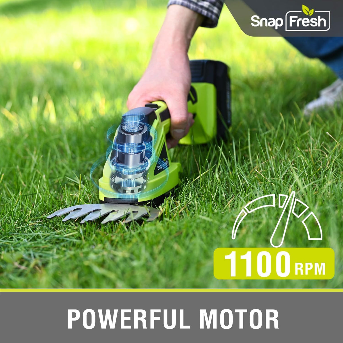 Cordless Grass Shear Bush Trimmer, 2 in 1 Handheld Hedge Trimmer, 7.2V Electric Grass Trimmers, Lightweight Shrubbery Trimmers Battery & Charger Included, Shrub Trimmer for Garden(Green)