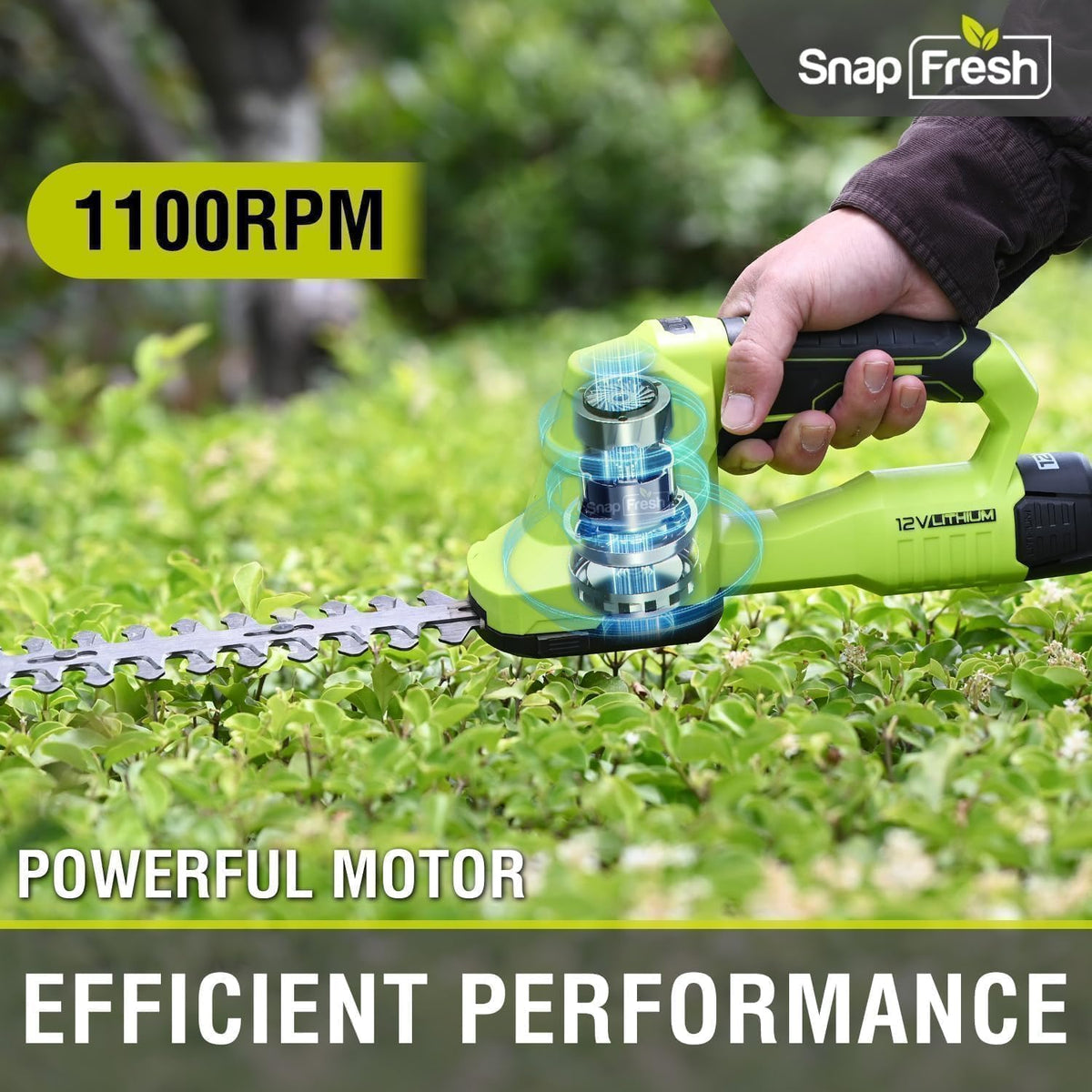 Cordless Grass Shear Bush Trimmer, 2 in 1 Handheld Hedge Trimmer, 7.2V Electric Grass Trimmers, Lightweight Shrubbery Trimmers Battery & Charger Included, Shrub Trimmer for Garden(Green)