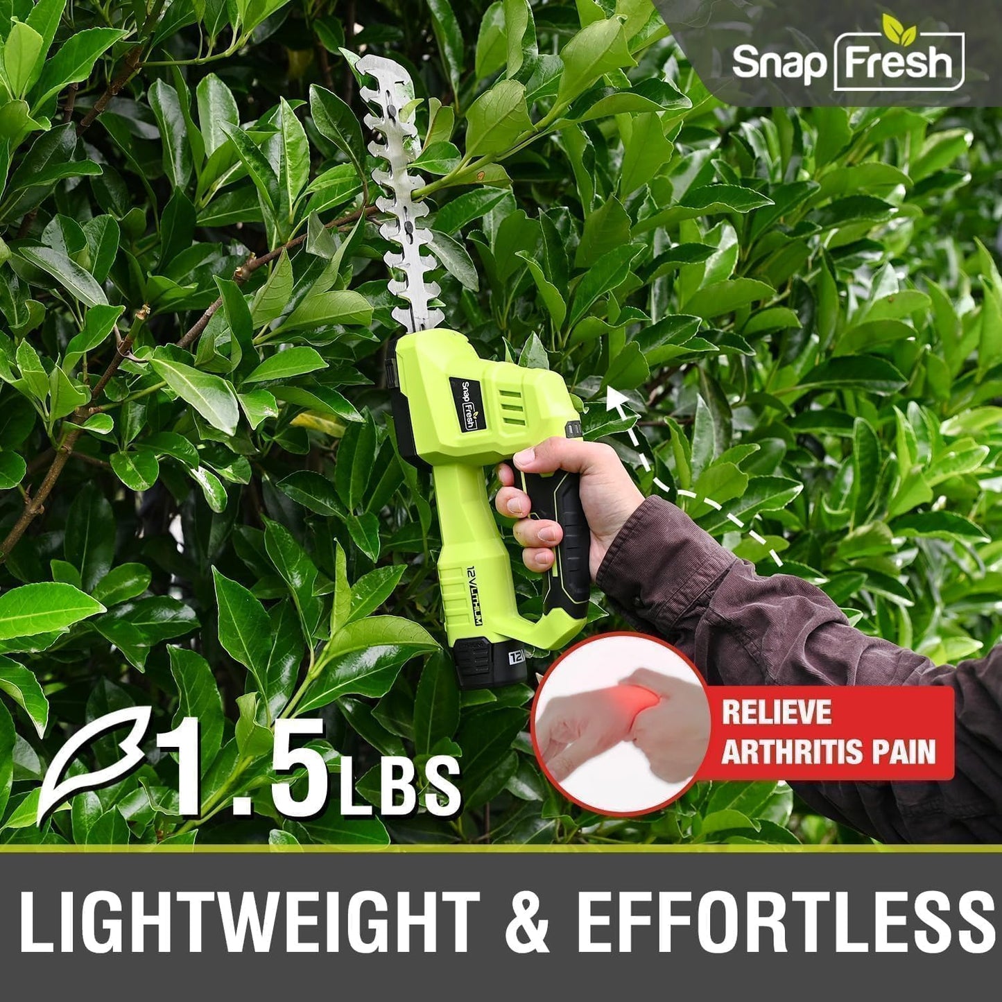 Cordless Grass Shear Bush Trimmer, 2 in 1 Handheld Hedge Trimmer, 7.2V Electric Grass Trimmers, Lightweight Shrubbery Trimmers Battery & Charger Included, Shrub Trimmer for Garden(Green)