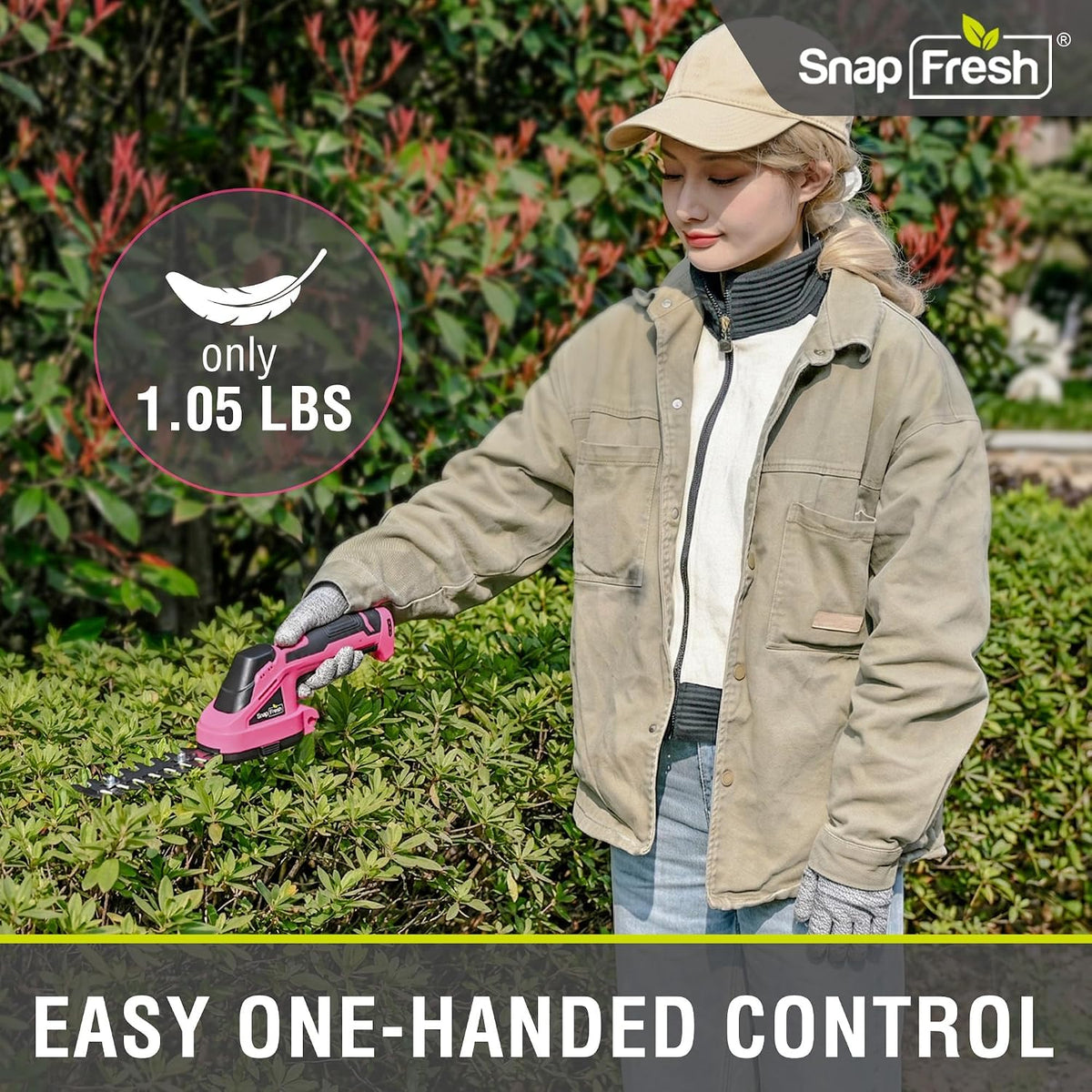 Cordless Grass Shear Bush Trimmer, 2 in 1 Handheld Hedge Trimmer, 7.2V Electric Grass Trimmers, Lightweight Shrubbery Trimmers Battery & Charger Included, Shrub Trimmer for Garden(Green)