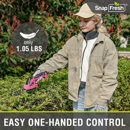 Cordless Grass Shear Bush Trimmer, 2 in 1 Handheld Hedge Trimmer, 7.2V Electric Grass Trimmers, Lightweight Shrubbery Trimmers Battery & Charger Included, Shrub Trimmer for Garden(Green)