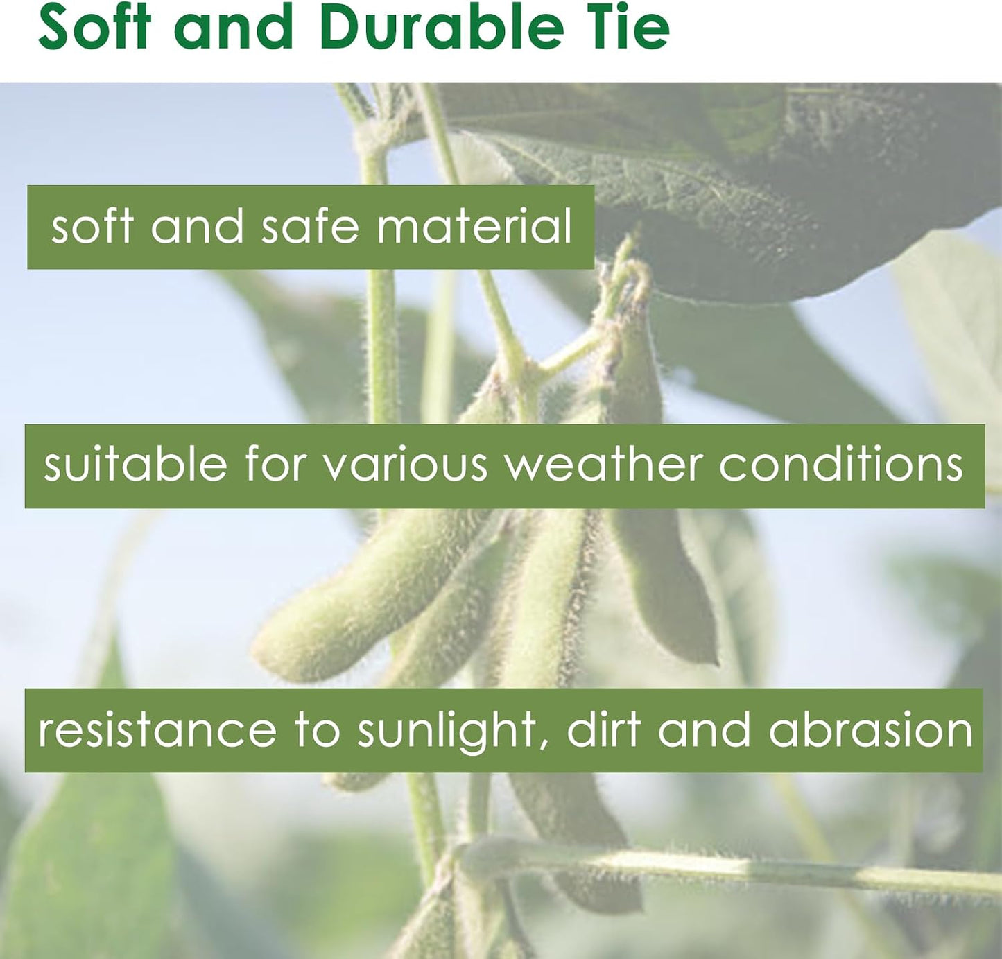 Soft Plant Tie Garden Plant Twist Tie TPR Plant Supply, for Supporting and Fixing Garden Planting Branches Vines, Stems, for Garden, Office, Home Organizing (65.6ft /3.5mm Diameter, Green)