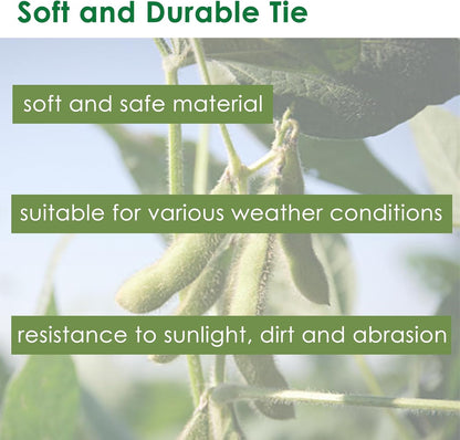 Soft Plant Tie Garden Plant Twist Tie TPR Plant Supply, for Supporting and Fixing Garden Planting Branches Vines, Stems, for Garden, Office, Home Organizing (65.6ft /3.5mm Diameter, Green)