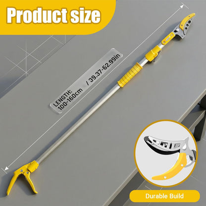 Telescopic Pole Pruner & Fruit Picker with Locking Adjustable Head