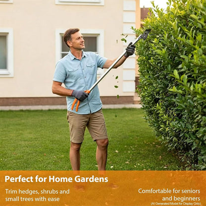 Telescopic Pole Pruner & Fruit Picker with Locking Adjustable Head