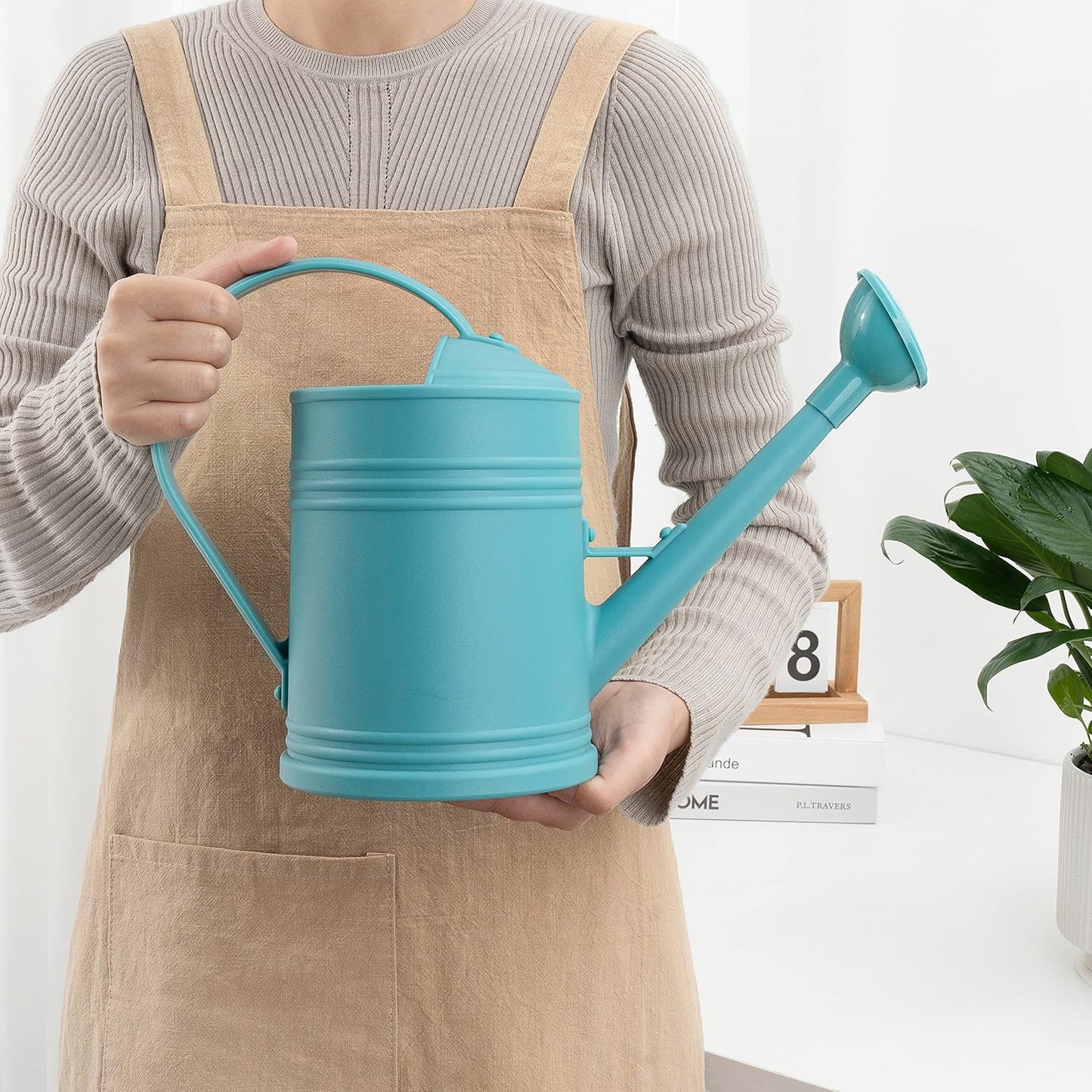 Watering Can for Indoor Plants, Flower Watering Can, Plastic Water Can for Plants with Sprinkler Head 68 oz, 1/2 Gallons