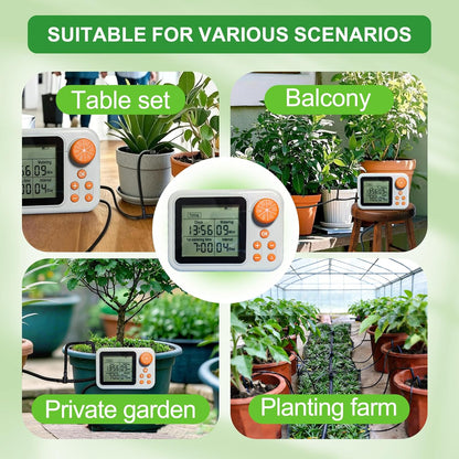 Drip Irrigation kit Indoor Plant Irrigation System Automatic Plant Waterer Plant Humidity Sensor Timer Water drip System kit to Growing Tent self Watering Automatic Mister kit Greenhouse（1 Sets）